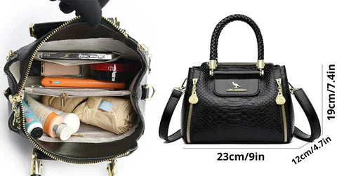 Hellen – Elegant Patterned Leather Handbag for Women