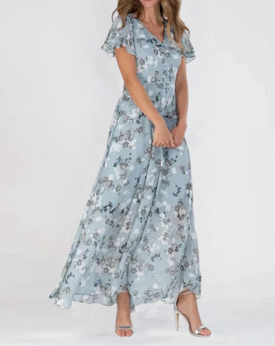 Raffaella – Floral Wrap Maxi Dress for Women