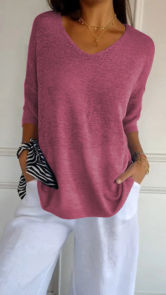 Chloe - SoftVibe Knit V-Neck Top