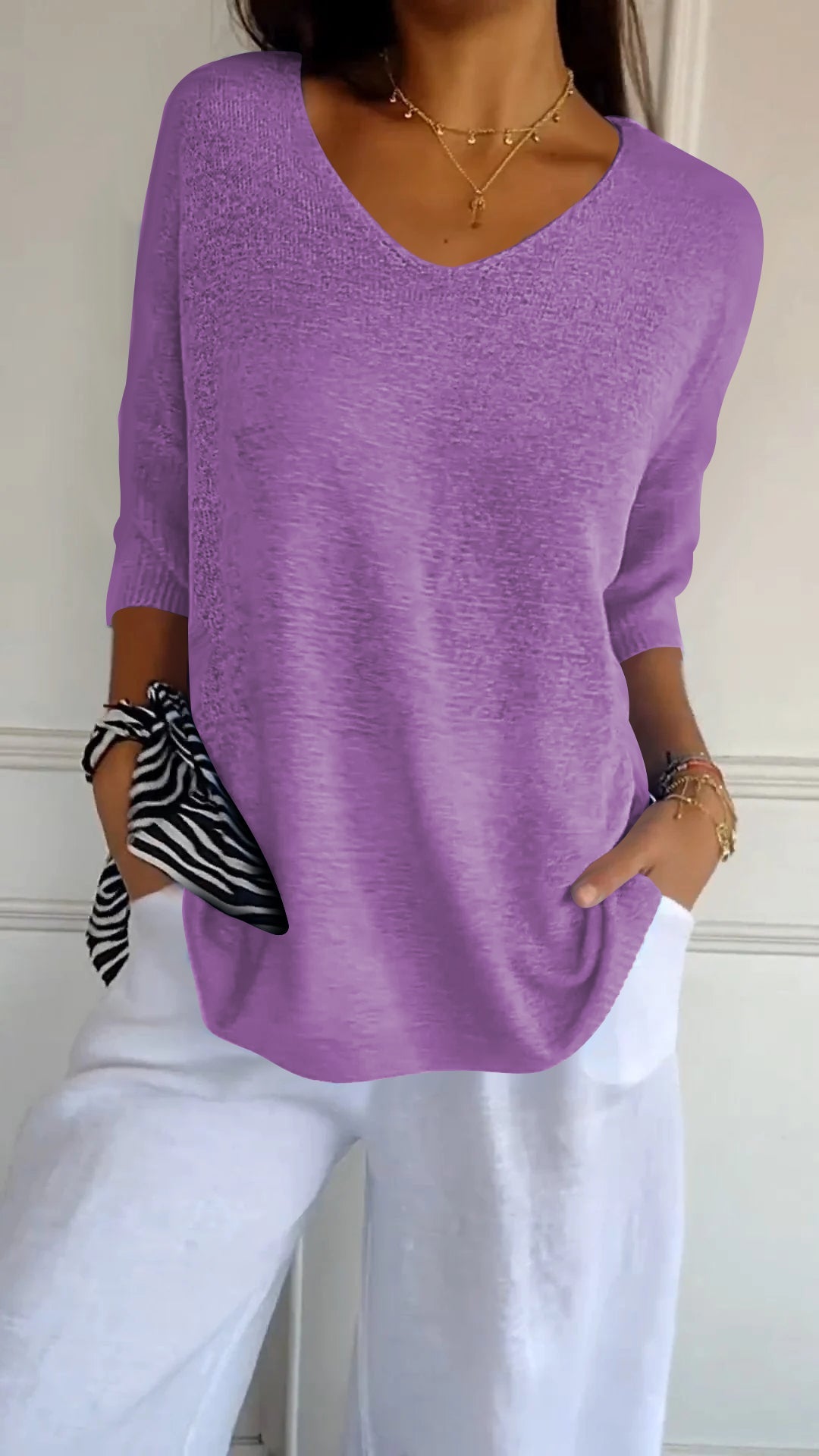 Chloe - SoftVibe Knit V-Neck Top