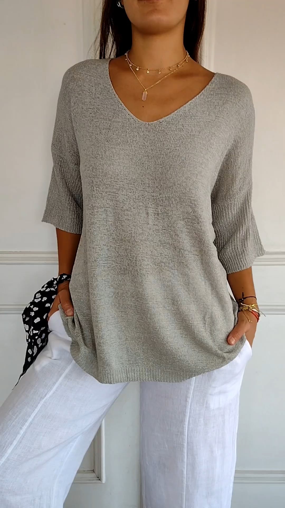 Chloe - SoftVibe Knit V-Neck Top