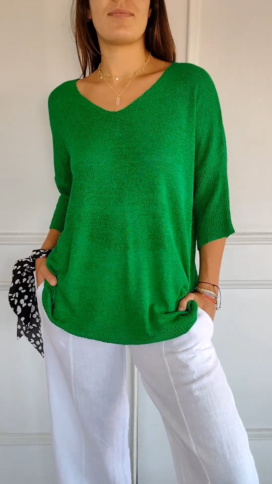 Chloe - SoftVibe Knit V-Neck Top
