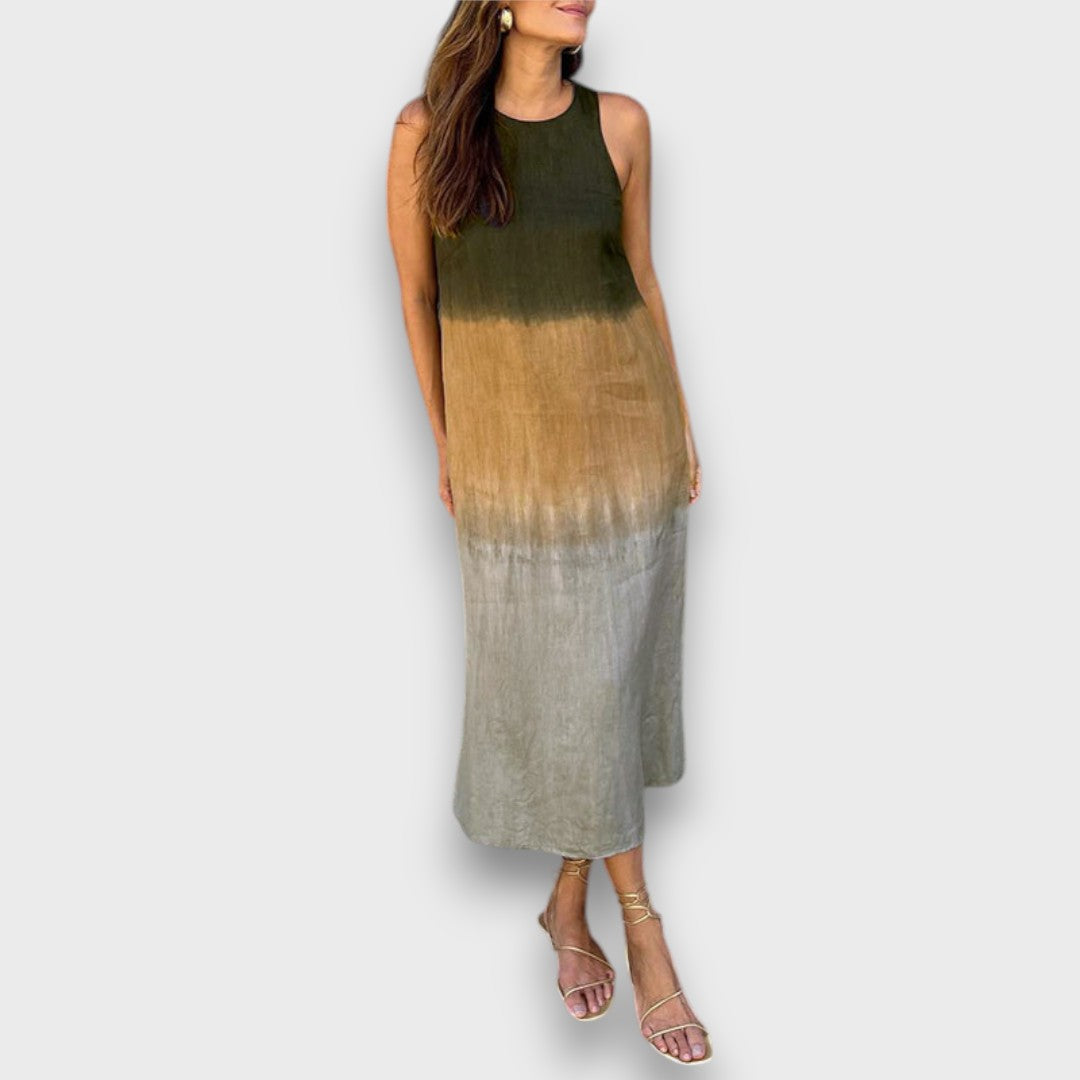 Elvani – Midi Dress in Soft Gradient
