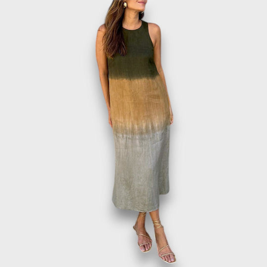 Elvani – Midi Dress in Soft Gradient