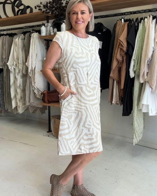 Sami – Casual Printed A-Line Dress for Women