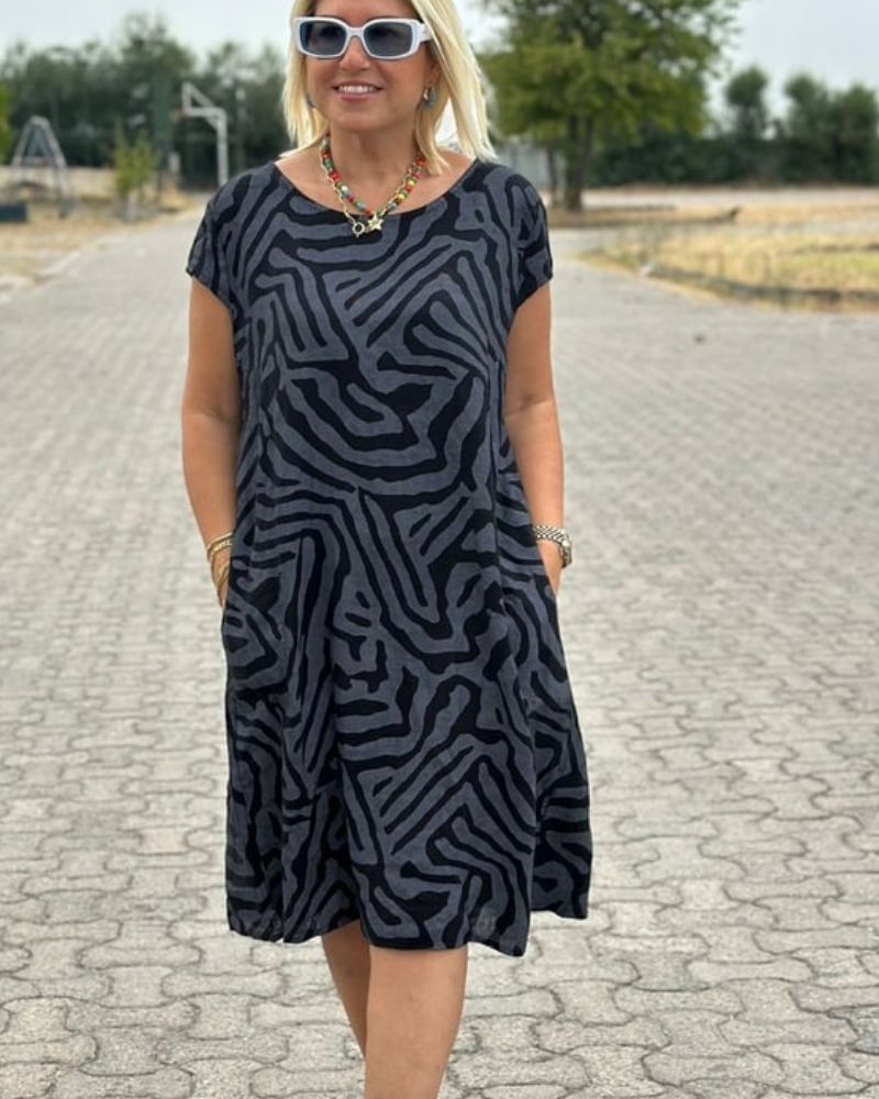 Sami – Casual Printed A-Line Dress for Women