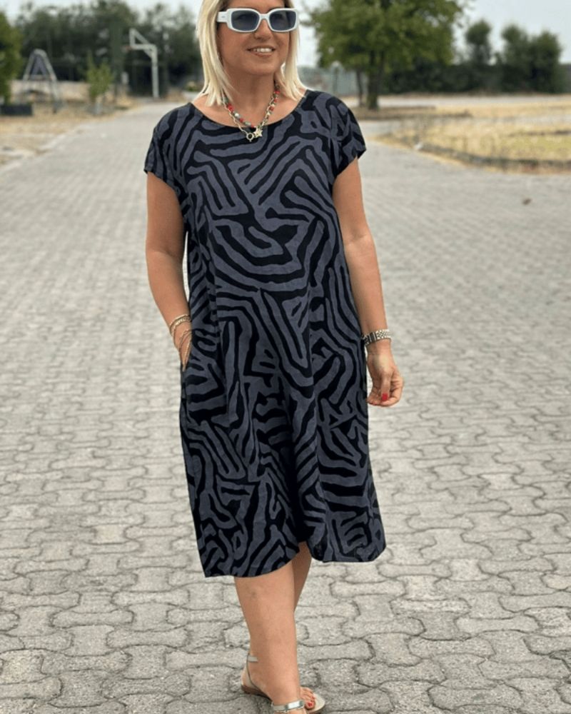 Sami – Casual Printed A-Line Dress for Women