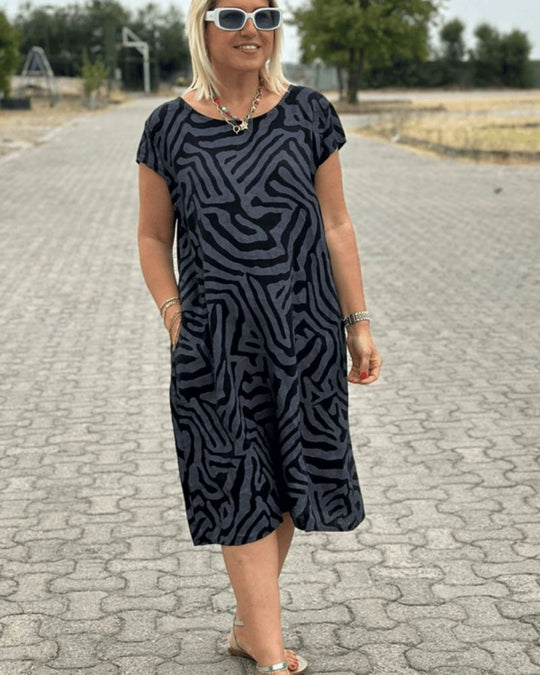 Sami – Casual Printed A-Line Dress for Women