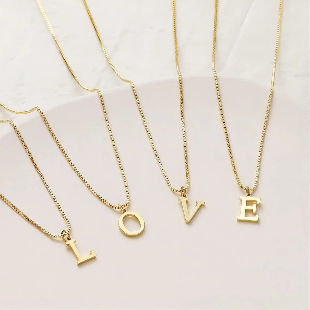 Alyssa – Gold Initial Pendant Necklace for Women
