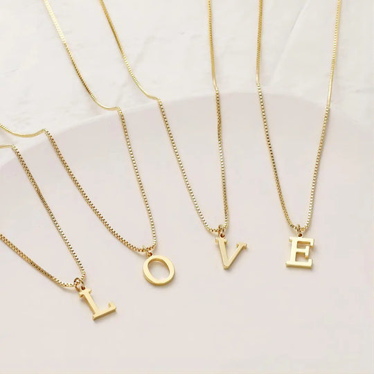 Alyssa – Gold Initial Pendant Necklace for Women