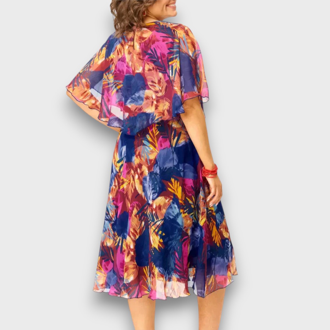 Elorina – Airy Chiffon Dress in Bright Colors