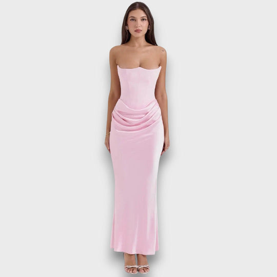 Isedra – Midi Dress with Sculptural Line