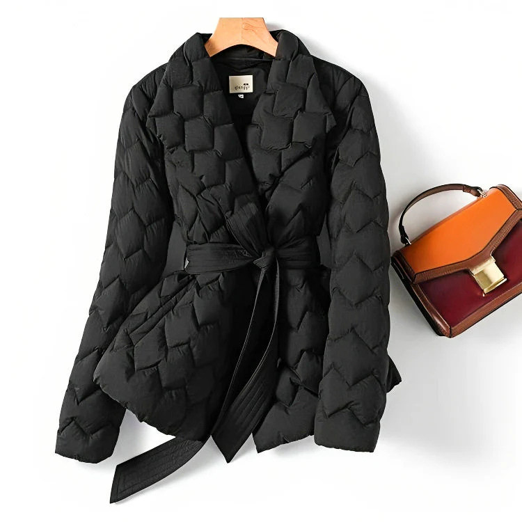 Clara – Belted Quilted Winter Jacket for Women