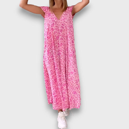 Elisiane – Flowing Dress with V-Neck