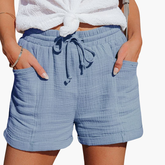 Eugenia – Cotton Gauze Drawstring Shorts for Women