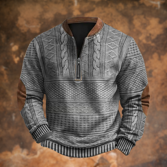 Cedrick – Casual Knit Quarter-Zip Pullover for Men