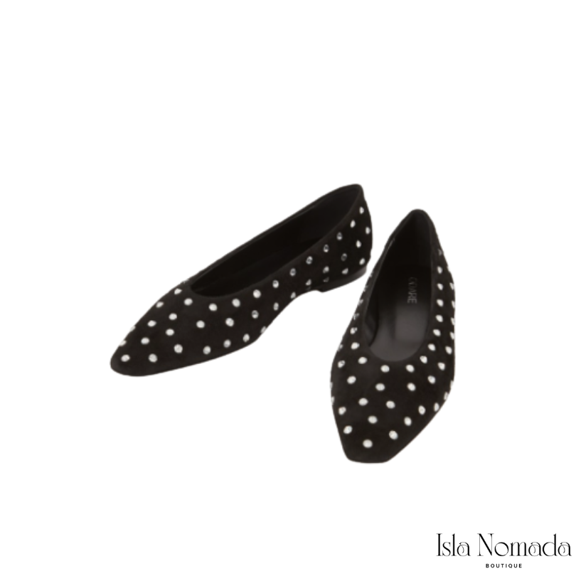 Khaye – Polka Dot Pointed-Toe Flats for Women