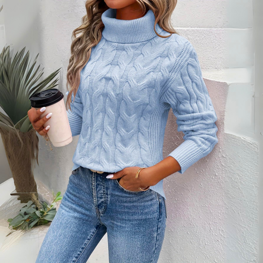 Imogene – Cable Knit Turtleneck Sweater for Women