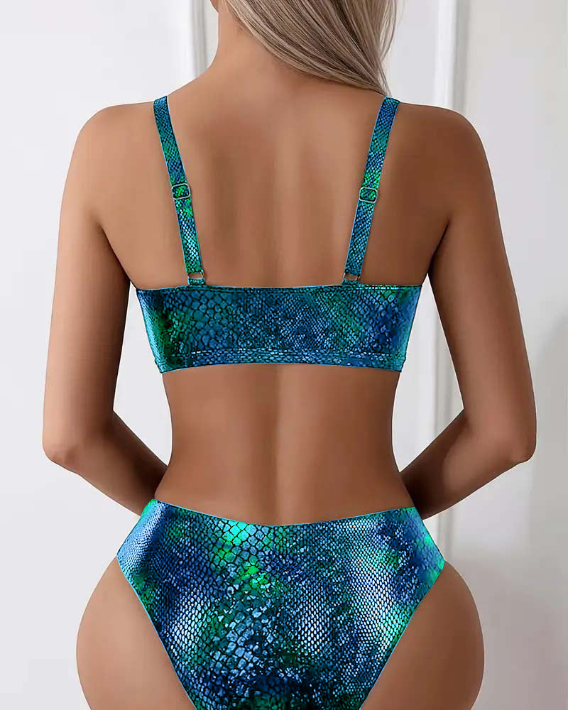 Zeva – Iridescent Knot Bikini Set