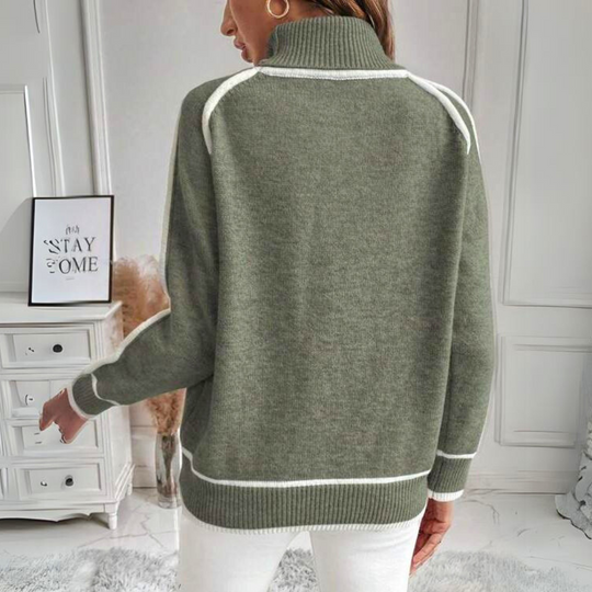 Arlene – Two-Tone Casual Knit Sweater for Women