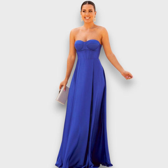 Victoria – Off-the-Shoulder Evening Dress with Back Lacing