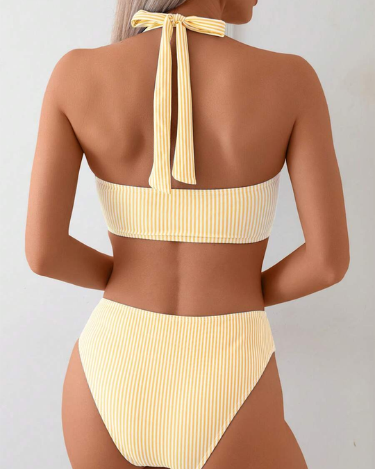 Varvara – Striped Halter Bikini for Woman