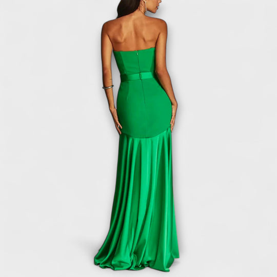 Vadena – Off-the-Shoulder Maxi Dress with V-Neck