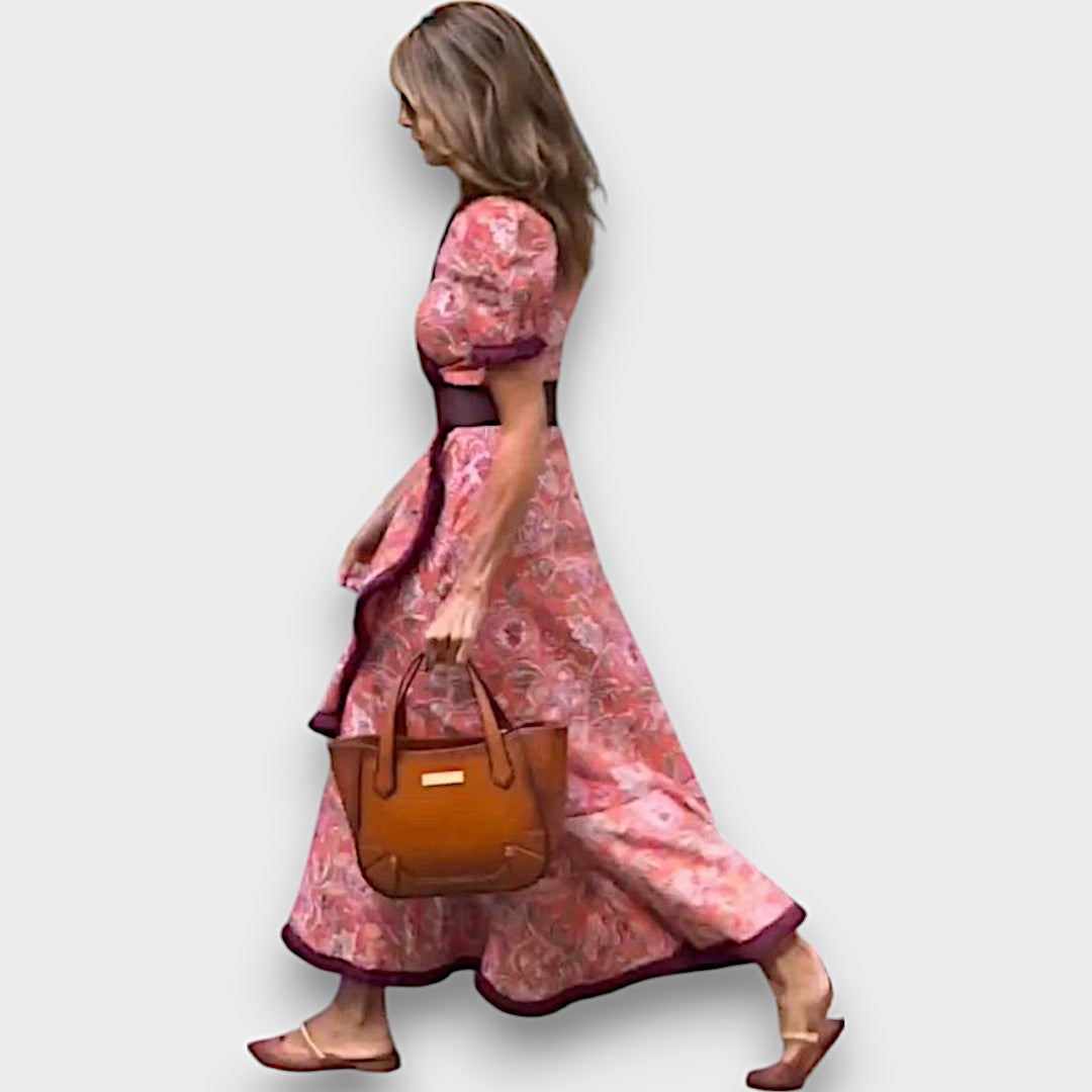 Evelyn – Feminine Wrap Dress with Puff Sleeves
