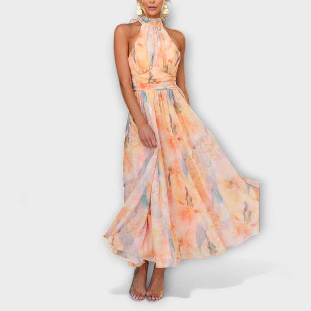 Eline – Flowing Dress with Collar Neckline