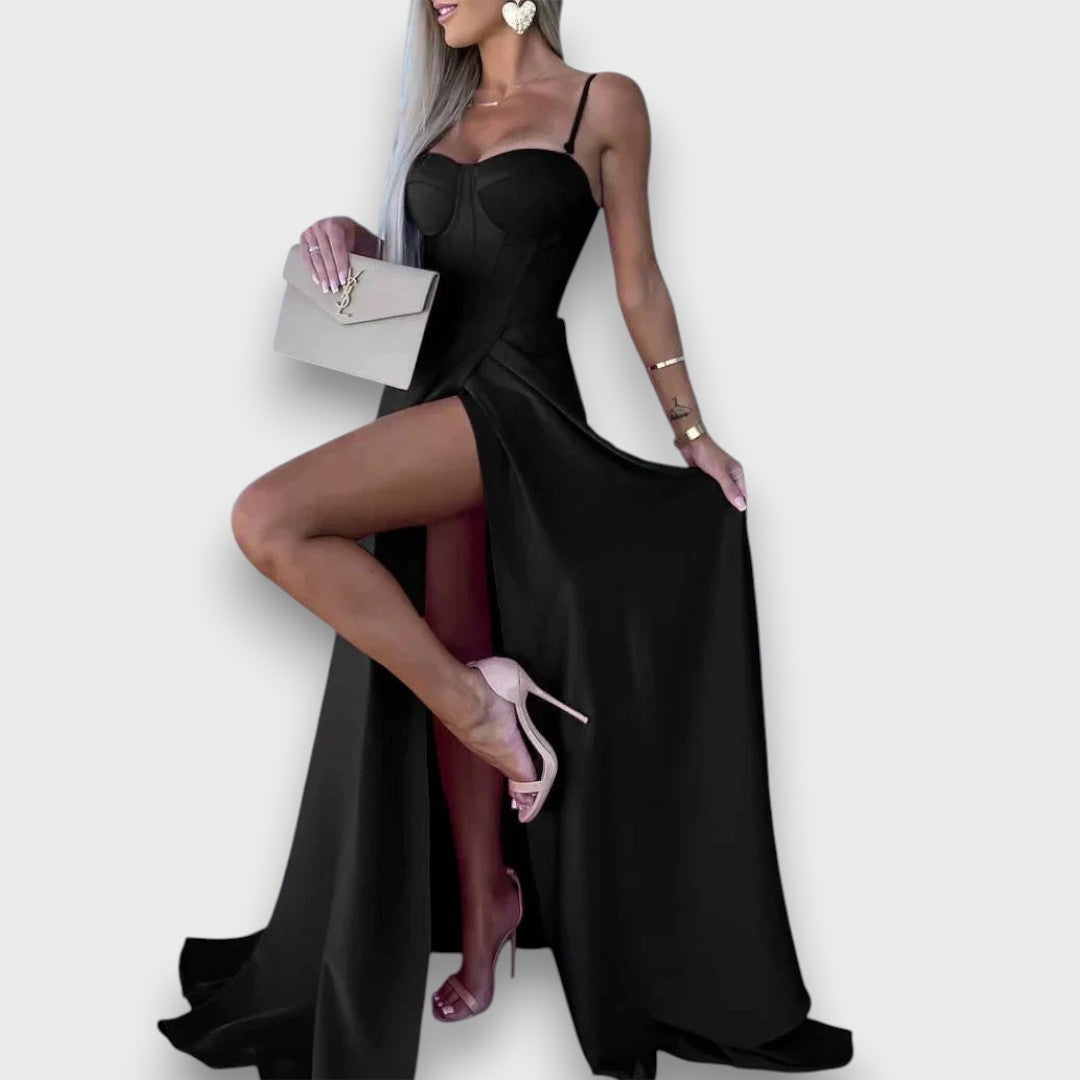 Victoria – Off-the-Shoulder Evening Dress with Back Lacing