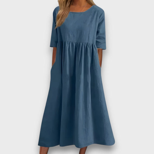 Lioren – Midi Dress in Clear Silhouette