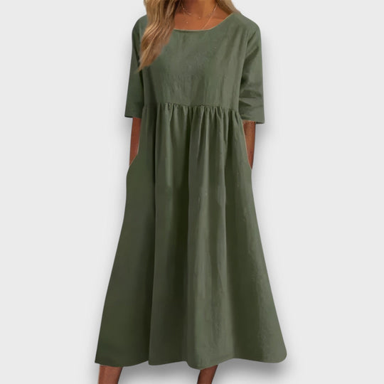 Lioren – Midi Dress in Clear Silhouette