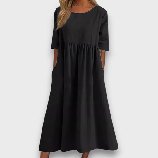 Lioren – Midi Dress in Clear Silhouette