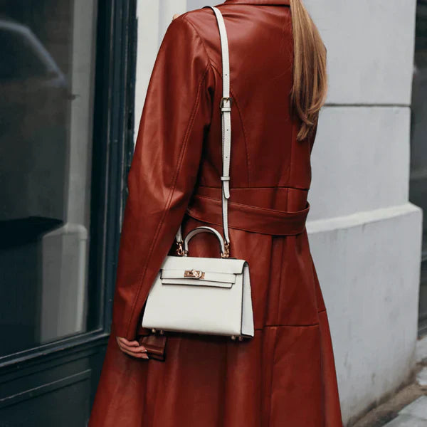 Sage – Elegant Structured Leather Handbag for Women