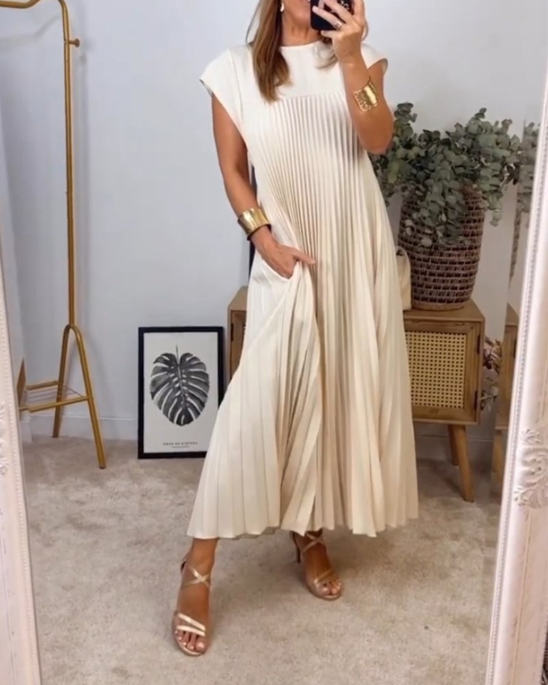 Morgan – Sleeveless Pleated Maxi Dress
