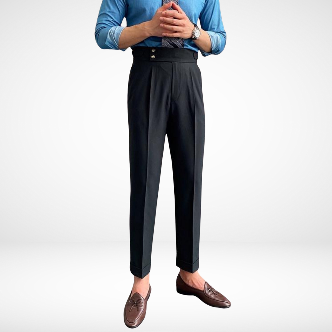 Edmund | High-Rise Drape Suit Trousers