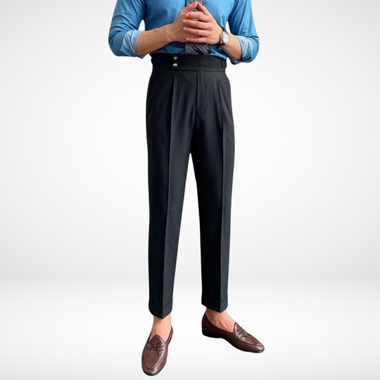 Edmund | High-Rise Drape Suit Trousers