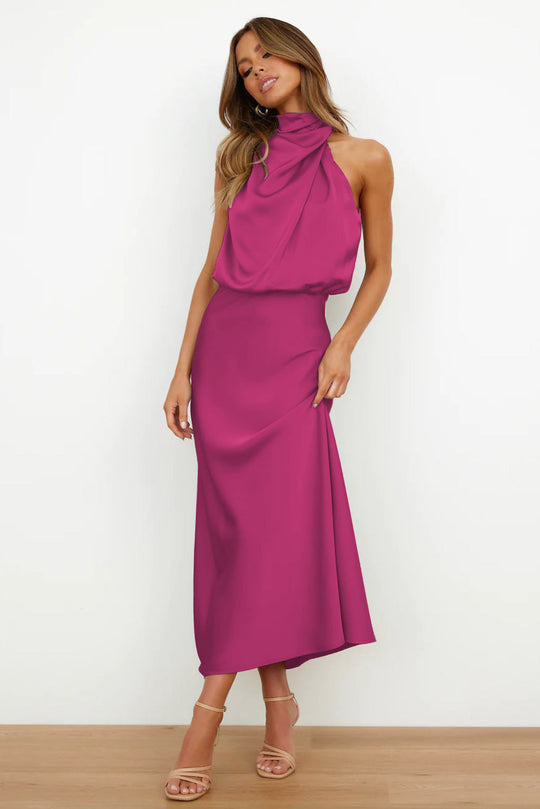 Valencia | Luxe Halter Dress