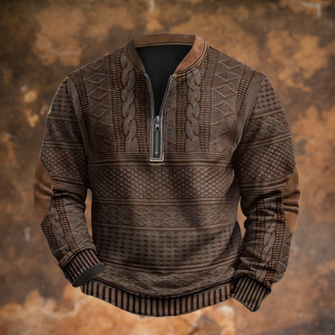 Cedrick – Casual Knit Quarter-Zip Pullover for Men