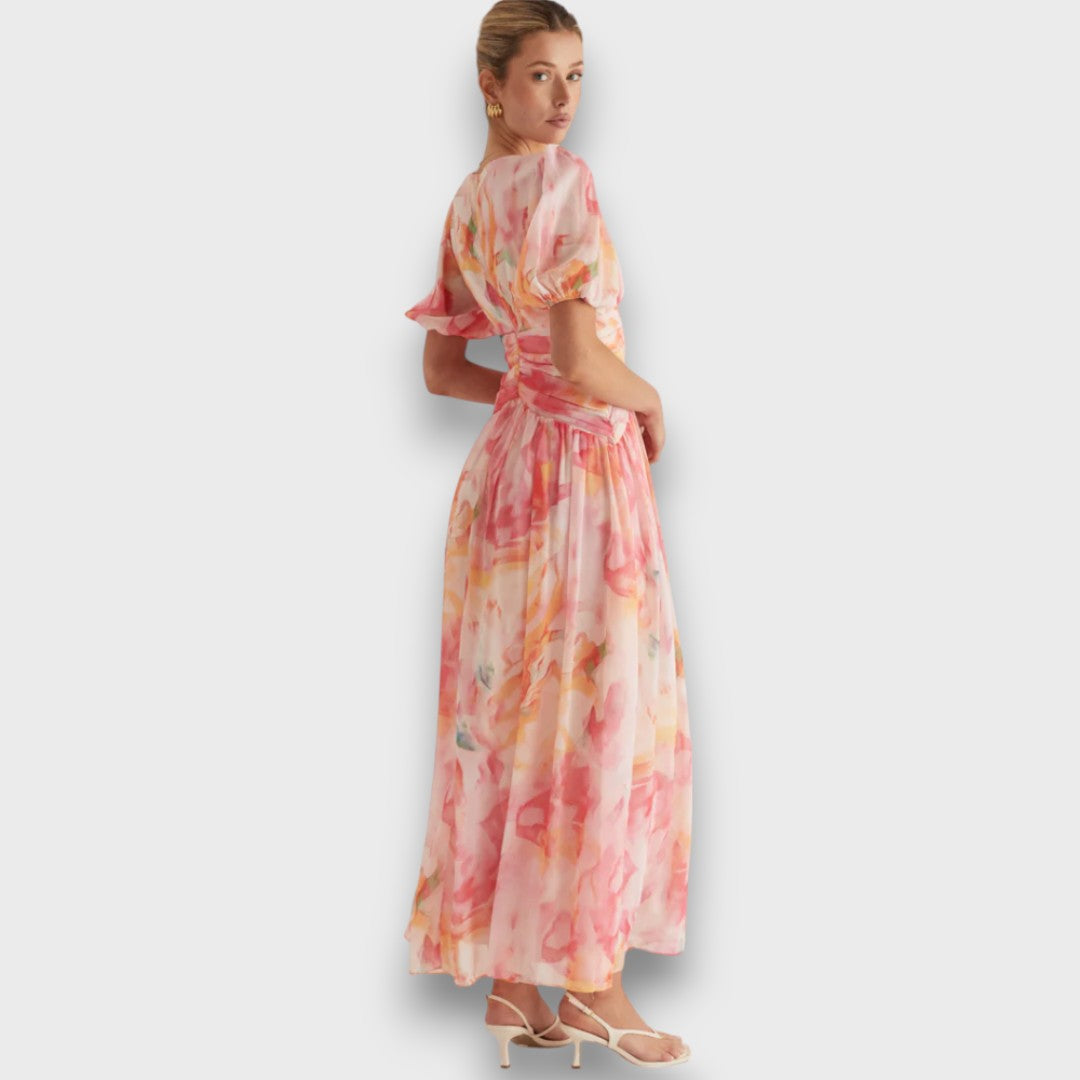 Aliréa – Flowing Maxi Dress with Watercolor Print