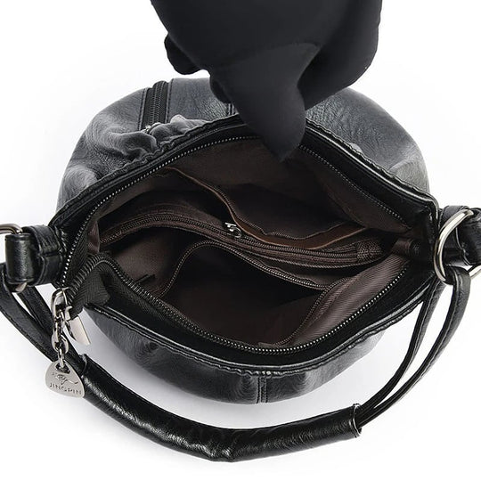 Felicity – Chic Multi-Pocket Leather Shoulder Bag for Women