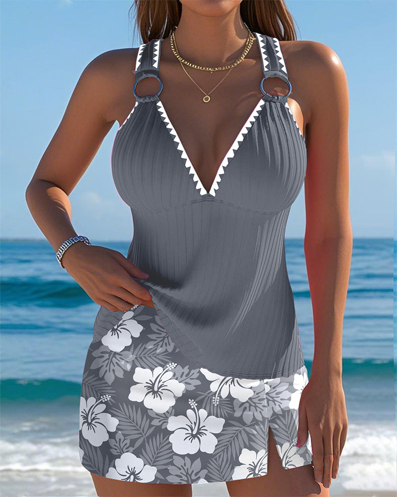 Noelle – Floral Skirted Swimsuit for Women