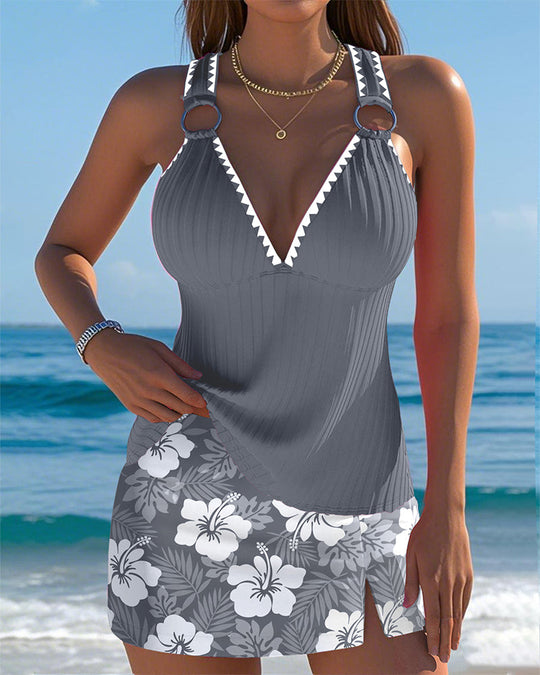 Noelle – Floral Skirted Swimsuit for Women