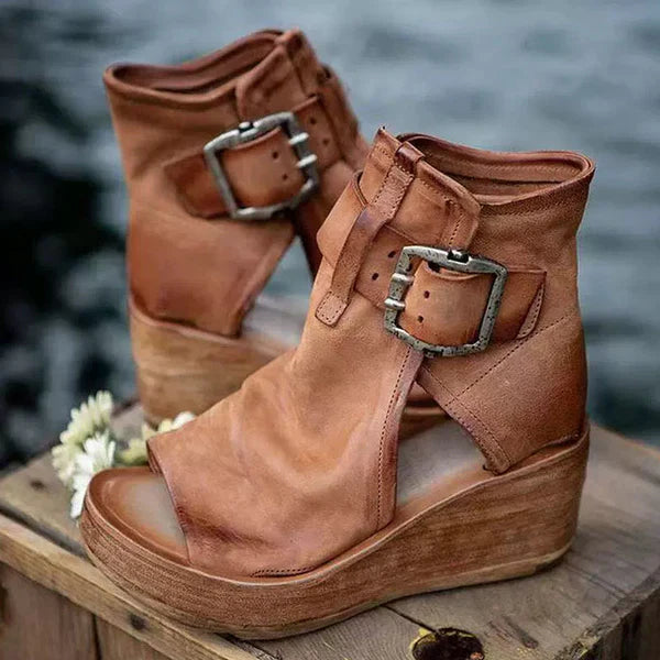Erykah – Cutout Wedge Ankle Boots for Women