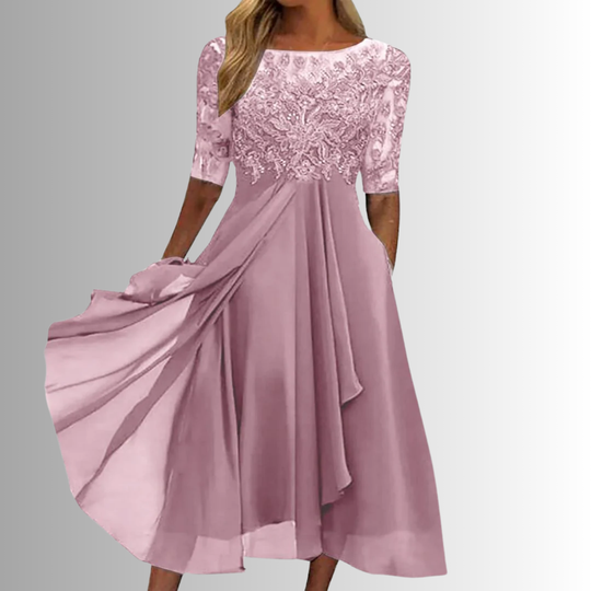 Celestia – Lace Midi Dress for Women