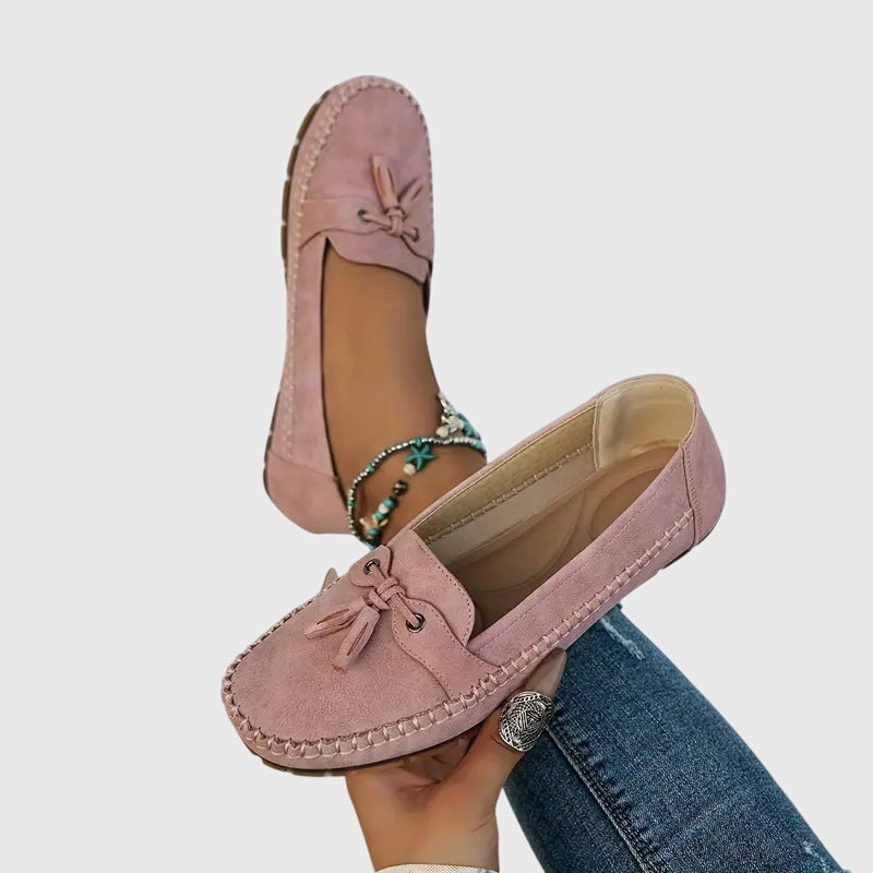 Morlina – Classic Suede Moccasin Loafers for Women