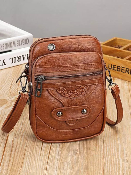 Anita – Vintage-Style Suede Crossbody Bag