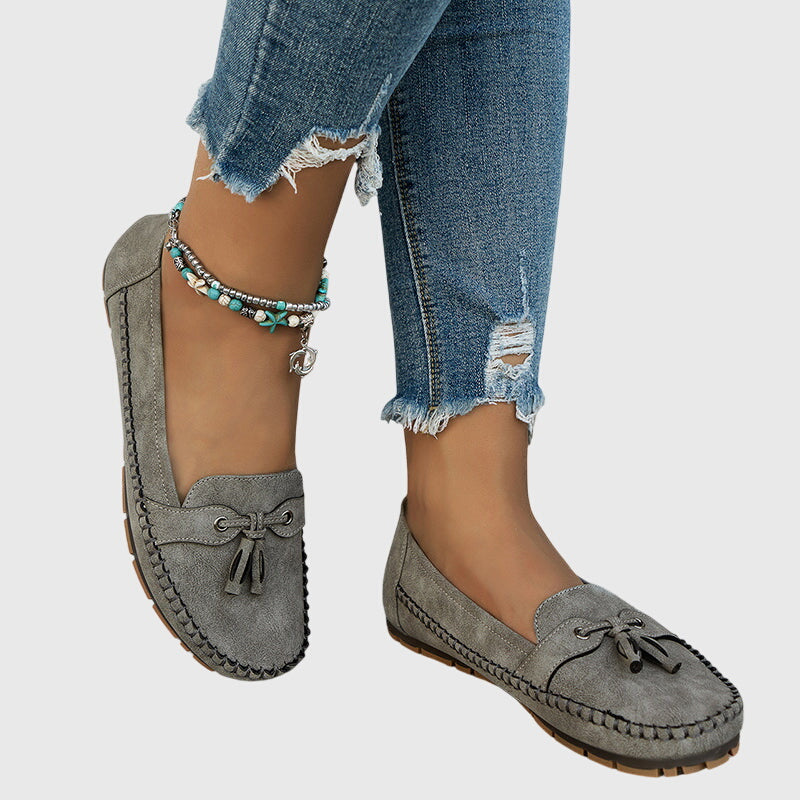 Morlina – Classic Suede Moccasin Loafers for Women