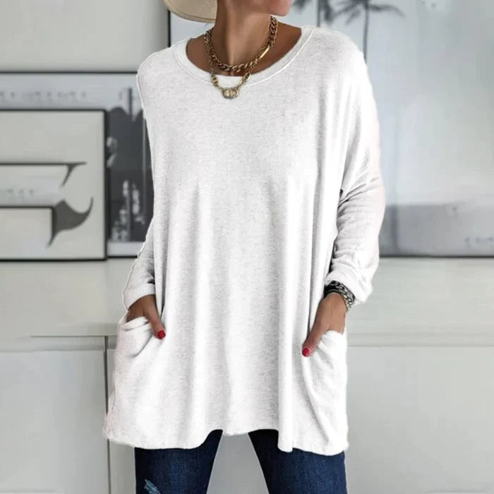 Phyllis – Casual Longline V-Neck Tunic for Women