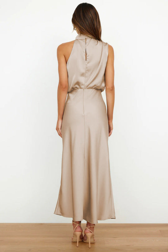 Cirelle – Cowl Neck Satin Midi Dress for Women